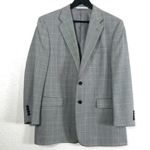 Hickey Freeman T-Model 100% Worsted Wool Houndstooth Check Blazer Men's Size 42R - Picture 5 of 15